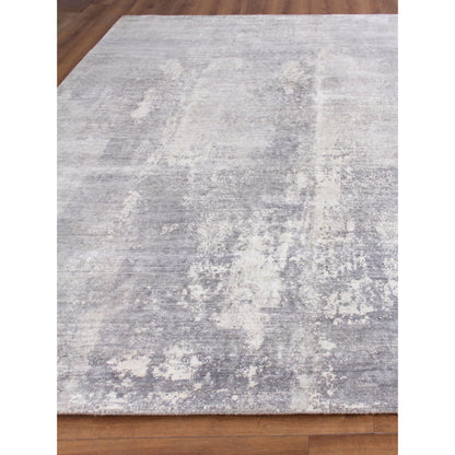 Fine Pure Silk Rug II by Exquisite Rugs in silver, ivory. Made from silk in a unique style.
