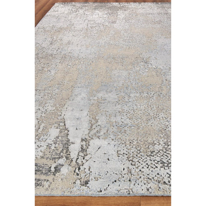 Fine Pure Silk Rug V by Exquisite Rugs in gray, beige. Made from silk in a unique style.