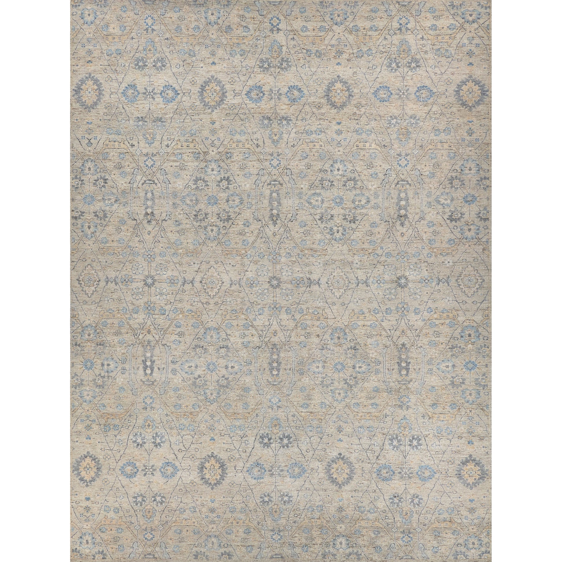 Harper Rug by Exquisite Rugs in beige, light blue. Made from new zealand wool in a unique style.