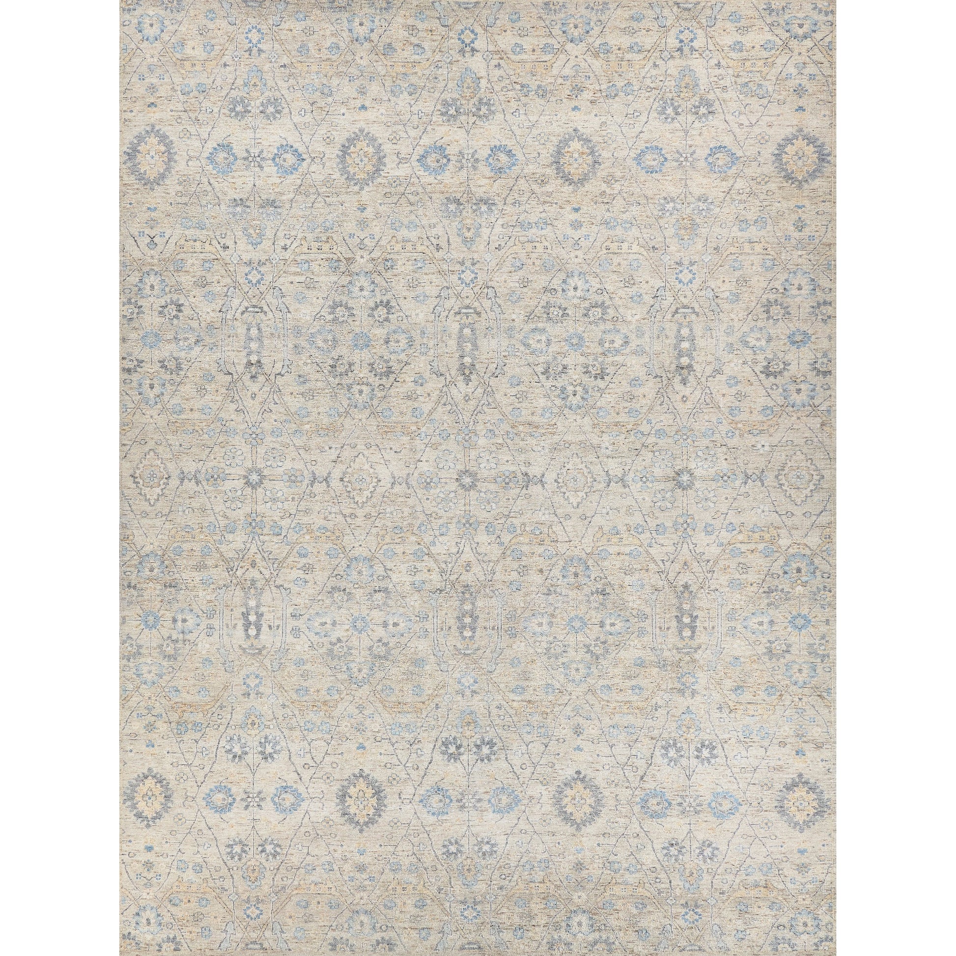 Harper Rug by Exquisite Rugs in beige, light blue. Made from new zealand wool in a unique style.