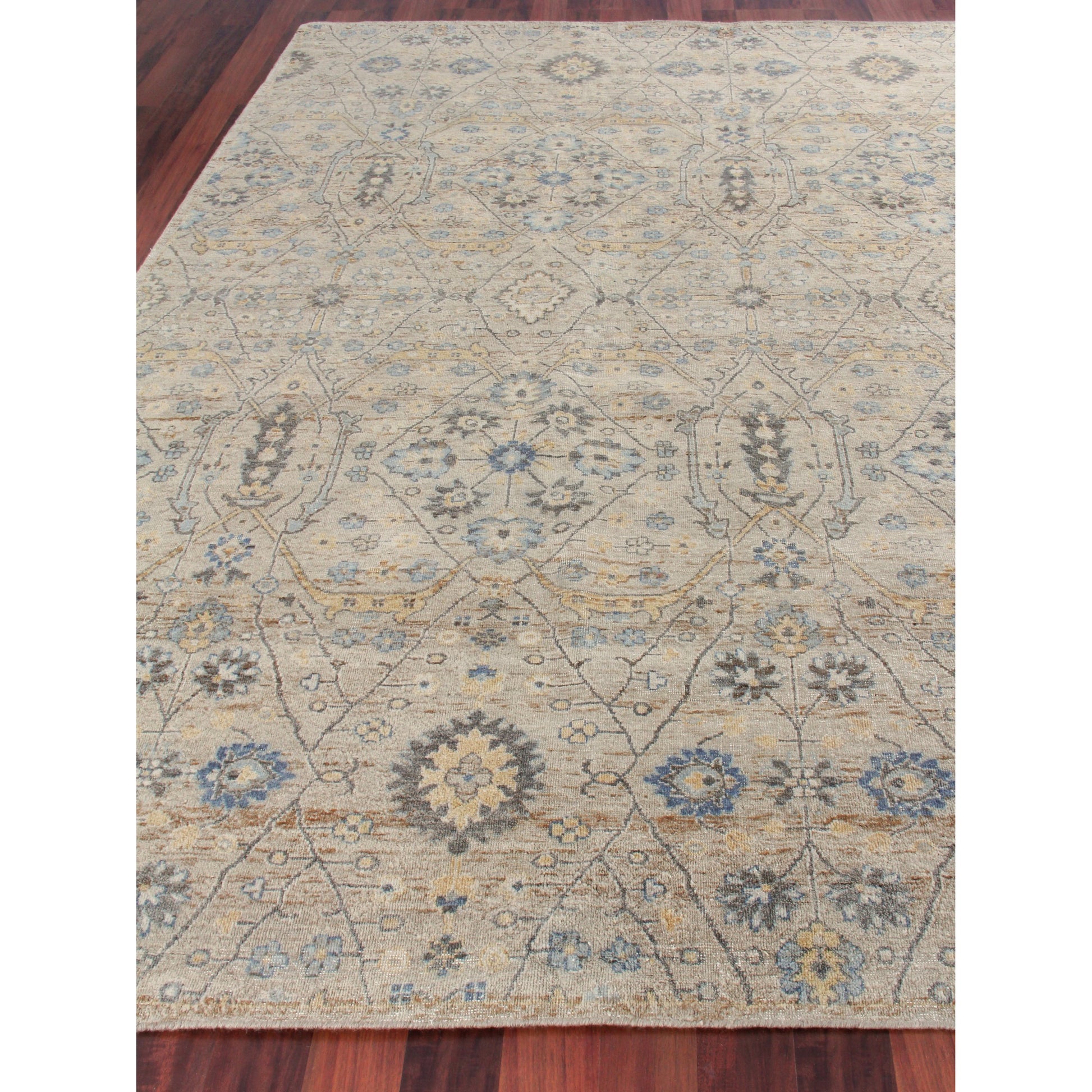 Harper Rug by Exquisite Rugs in beige, light blue. Made from new zealand wool in a unique style.