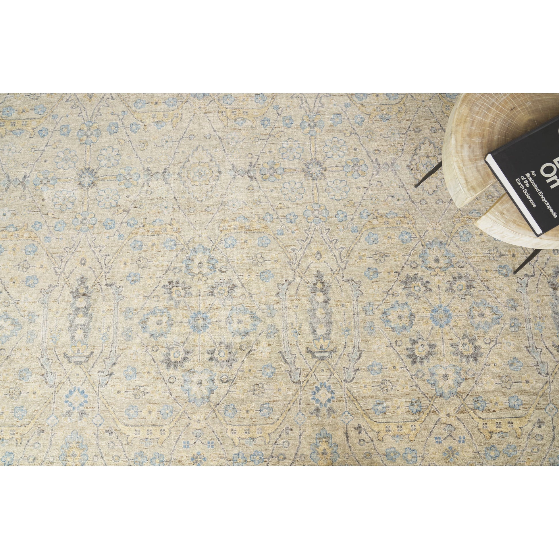 Harper Rug by Exquisite Rugs in beige, light blue. Made from new zealand wool in a unique style.