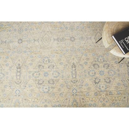Harper Rug by Exquisite Rugs in beige, light blue. Made from new zealand wool in a unique style.