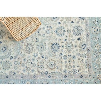Harper 4231 Rug by Exquisite Rugs in ivory, light blue. Made from new zealand wool in a unique style.