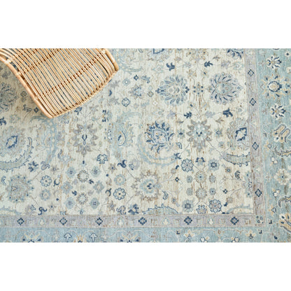 Harper 4231 Rug by Exquisite Rugs in ivory, light blue. Made from new zealand wool in a unique style.