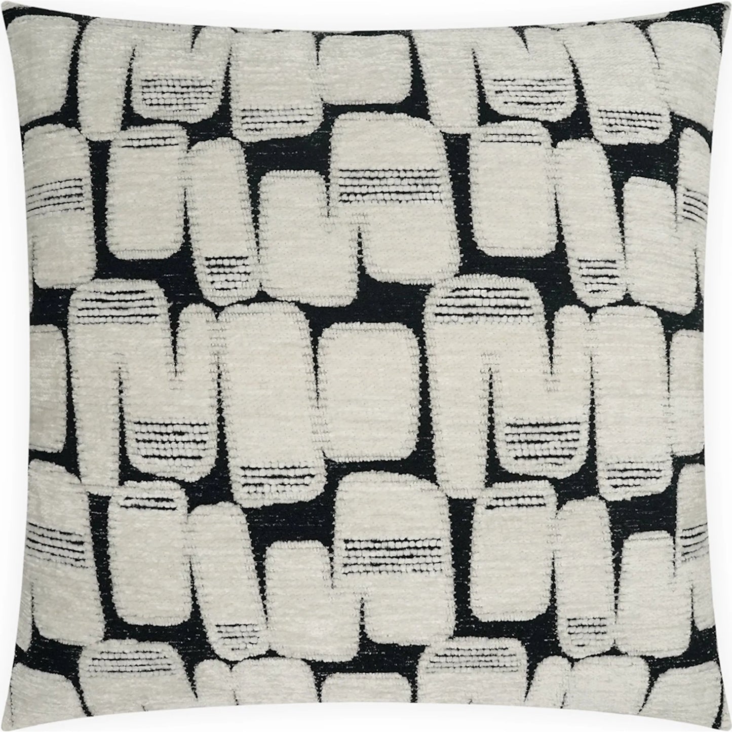 001 SI-2514528 | Primary Silo | Parlay Pillow by DV Kap Home in white, black. Made from 100% polyester in a eclectic & global style.