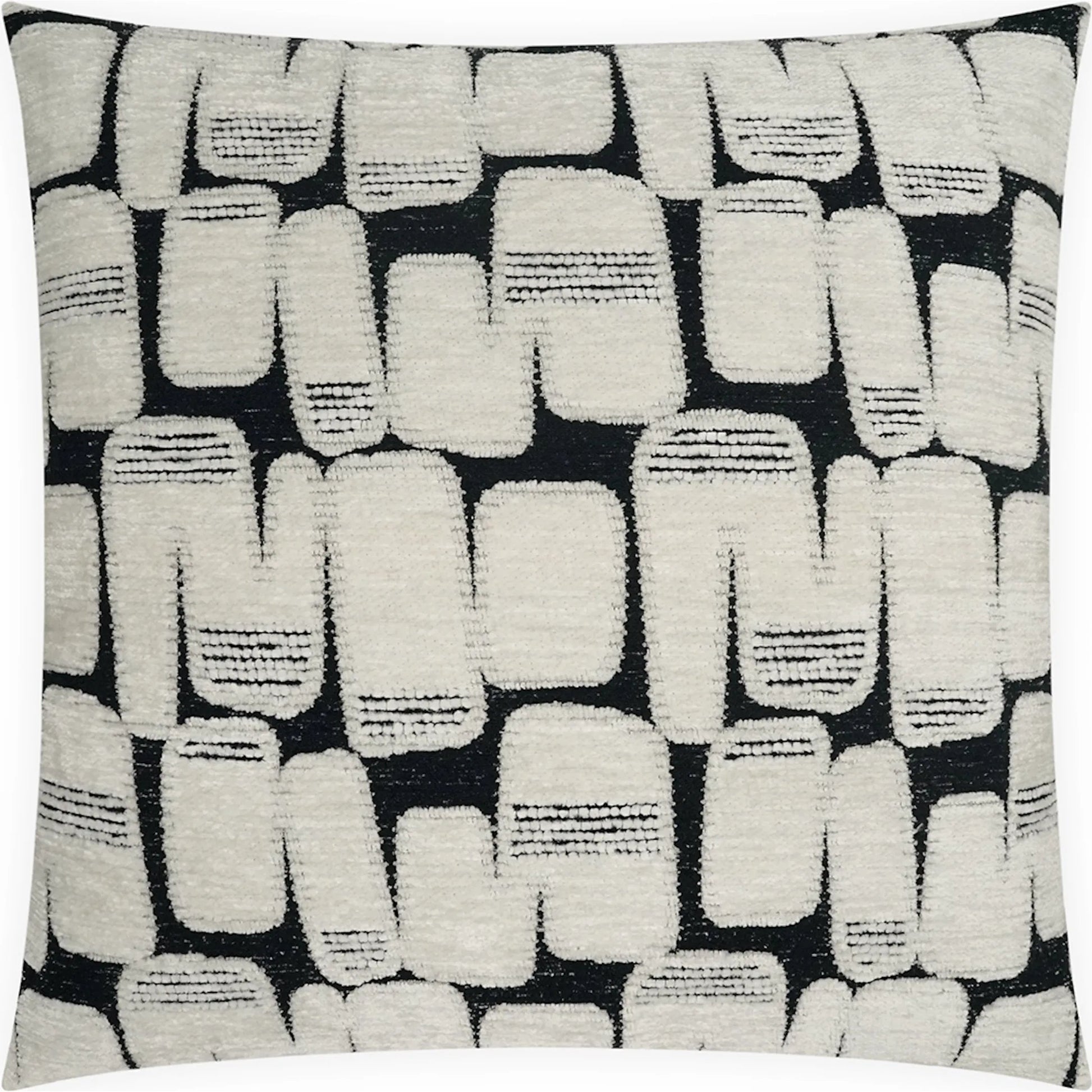 Parlay Pillow by DV Kap Home in white, black. Made from 100% polyester in a eclectic & global style.