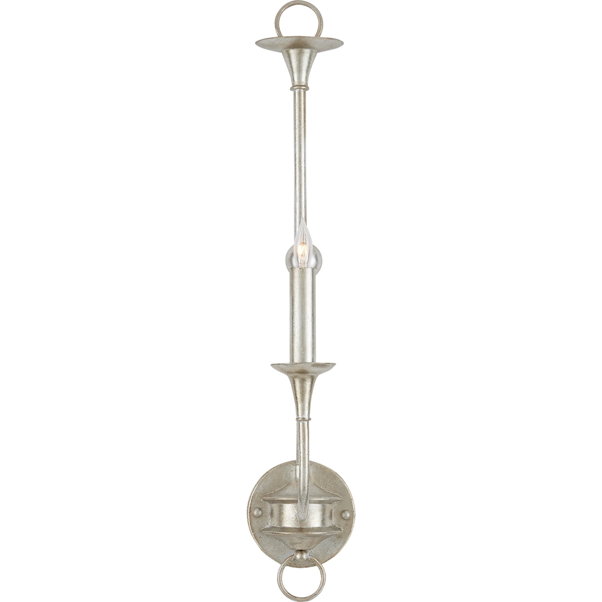 Nottaway Single Wall Sconce by Currey and Company. Made from wrought iron in a traditional style.