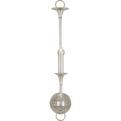 Nottaway Single Wall Sconce by Currey and Company. Made from wrought iron in a traditional style.