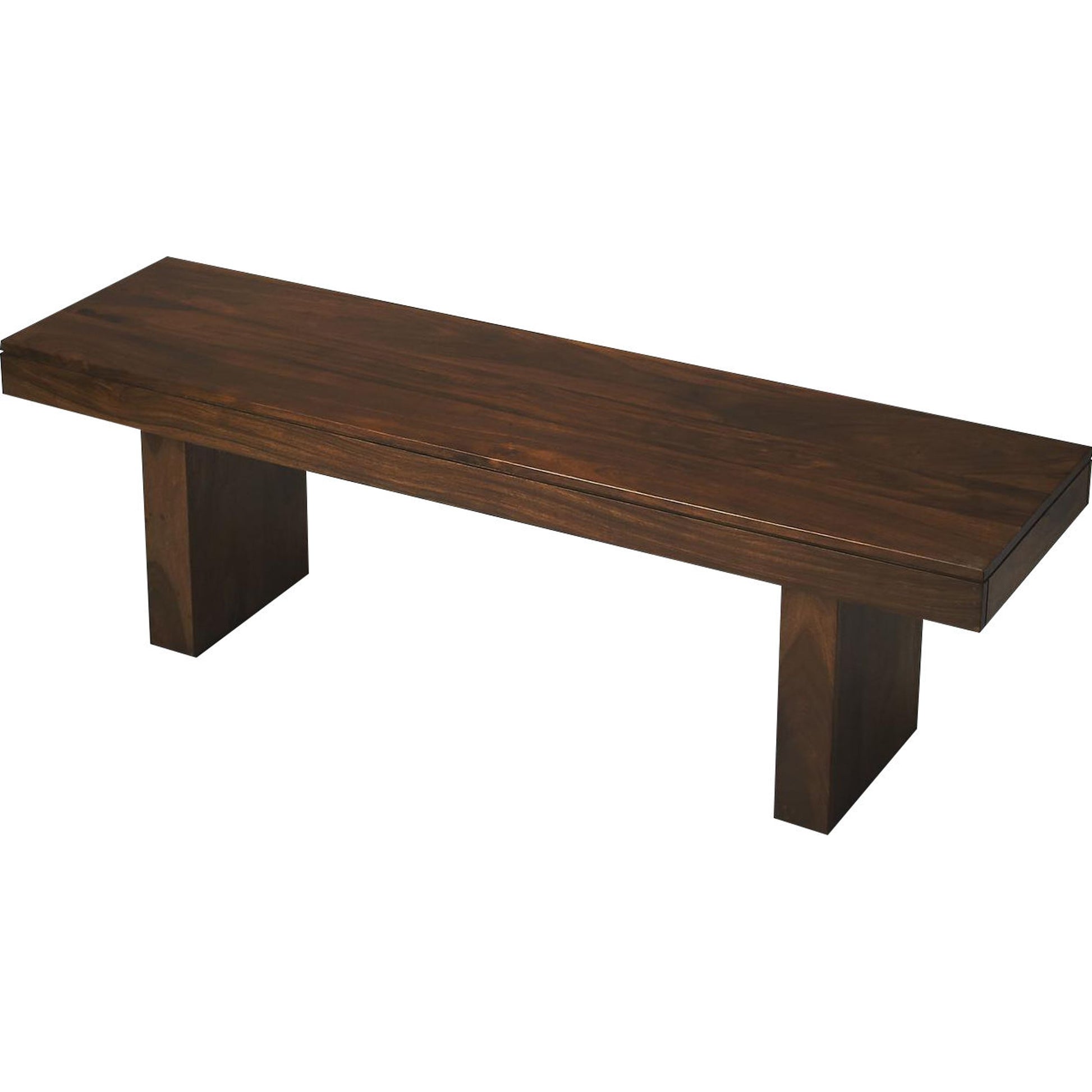 Hewett Solid Wood Bench by Butler Specialty Company in dark brown and butler loft. Made from sheesham wood solids in a modern style.