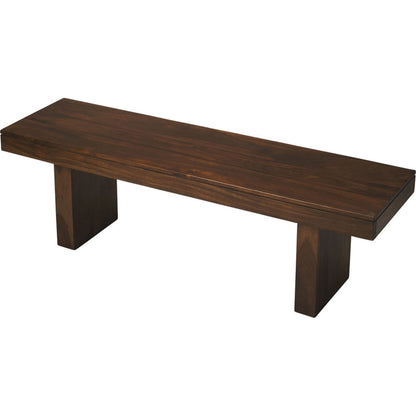 Hewett Solid Wood Bench by Butler Specialty Company in dark brown and butler loft. Made from sheesham wood solids in a modern style.