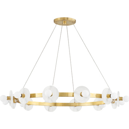 Austen Chandelier by Hudson Valley. Made from brass in a modern style.