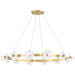 Austen Chandelier by Hudson Valley. Made from brass in a modern style.