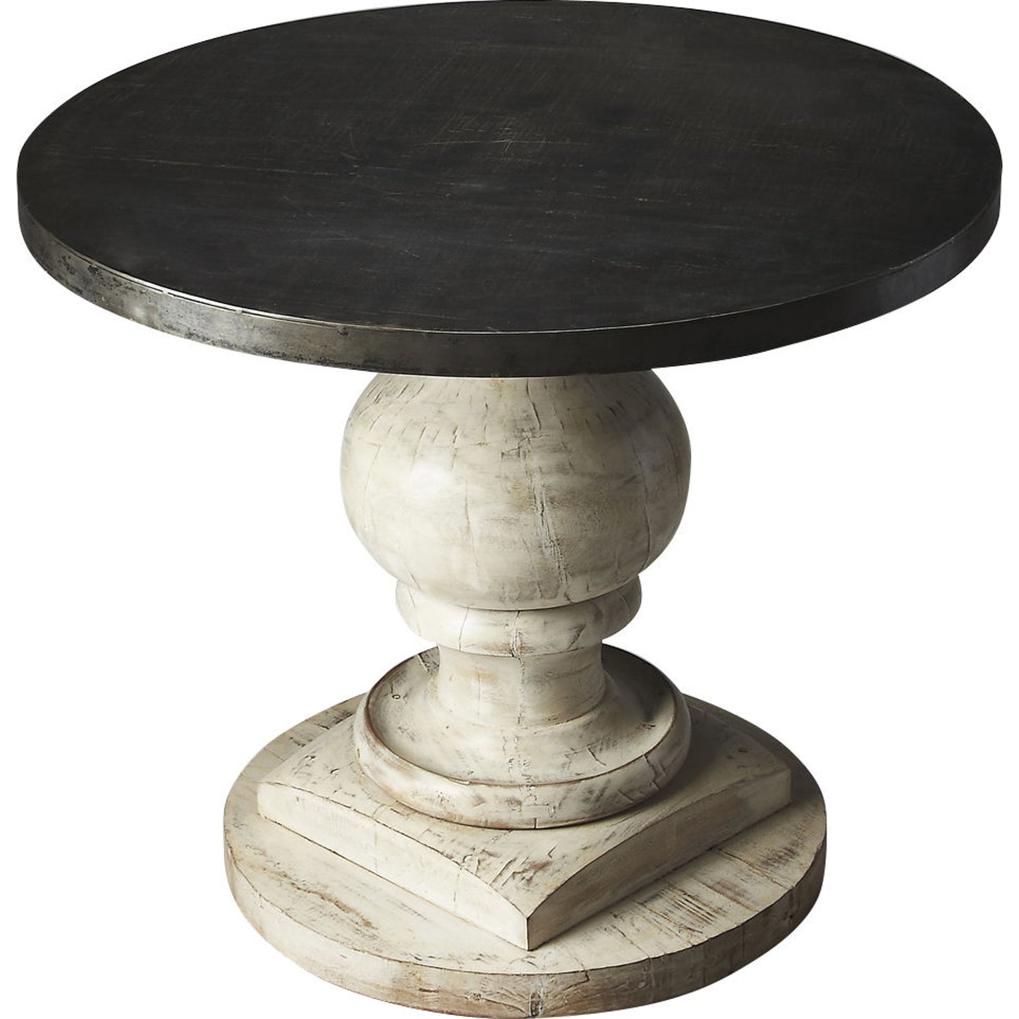 001 O-BUTLER-4241290 | Additional Silo | Iron & Wood Foyer Table by Butler Specialty Company in multi-color and artifacts. Made from mango wood solids, iron top in a traditional style.