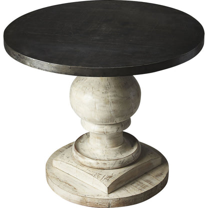 Iron & Wood Foyer Table by Butler Specialty Company in multi-color and artifacts. Made from mango wood solids, iron top in a traditional style.