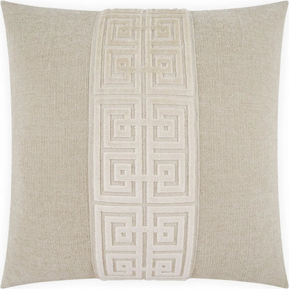 Terus Pillow by DV Kap Home in ivory. Made from base: 100% polyester in a traditional style.