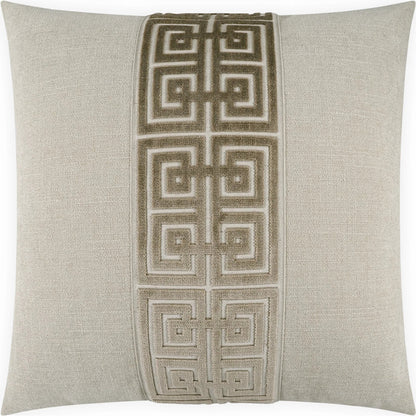 Terus Pillow by DV Kap Home in ivory. Made from base: 100% polyester in a traditional style.