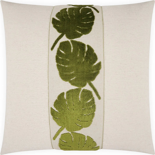 Palm Leaf Pillow by DV Kap Home. Made from base: 97% polyester, 3% linen in a unique style.