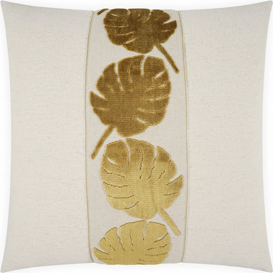 Palm Leaf Pillow by DV Kap Home. Made from base: 97% polyester, 3% linen in a unique style.
