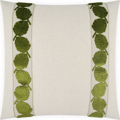 Palm Leaf Mini Pillow by DV Kap Home. Made from base: 97% polyester, 3% linen in a coastal style.