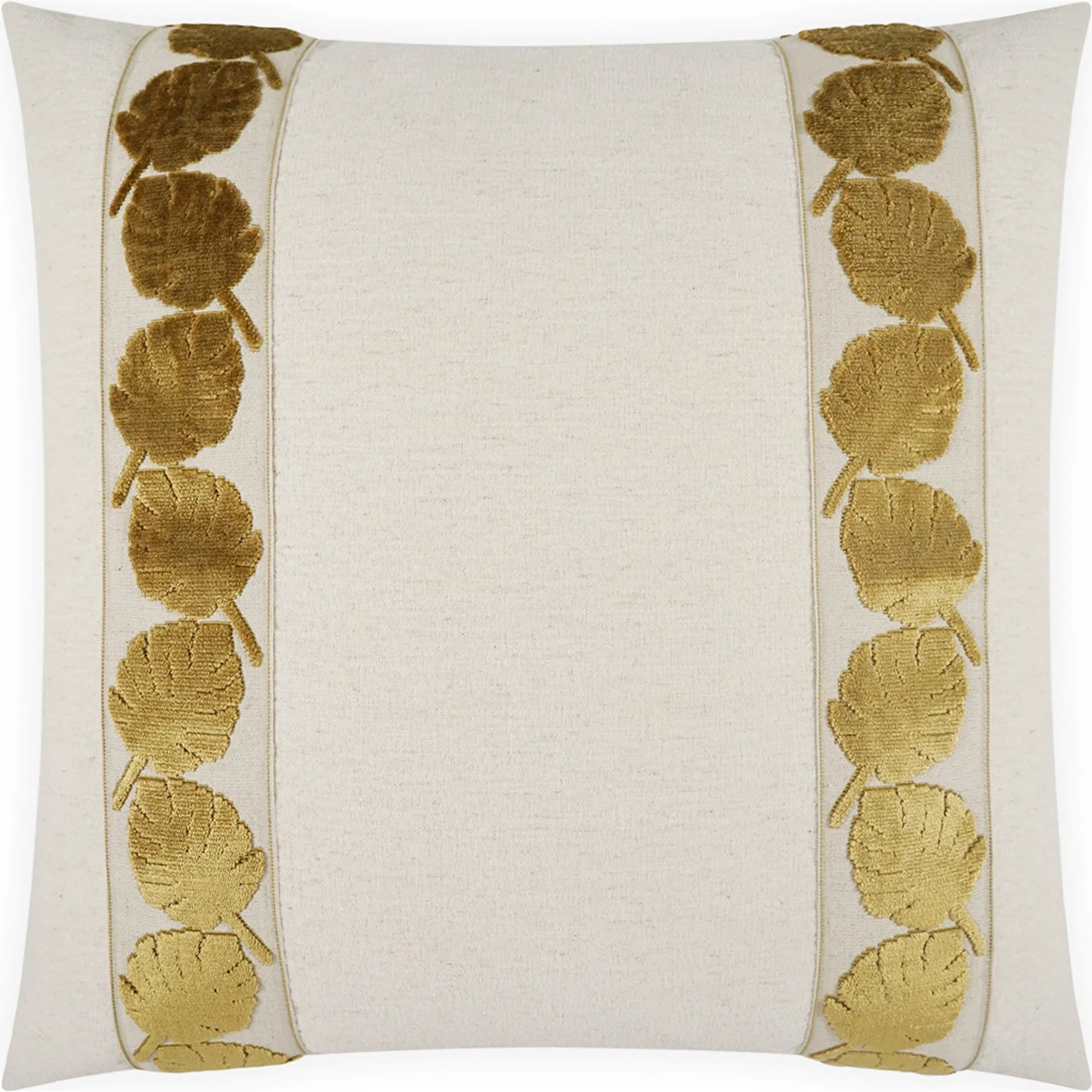 Palm Leaf Mini Pillow by DV Kap Home. Made from base: 97% polyester, 3% linen in a coastal style.