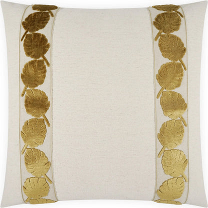 Palm Leaf Mini Pillow by DV Kap Home. Made from base: 97% polyester, 3% linen in a coastal style.