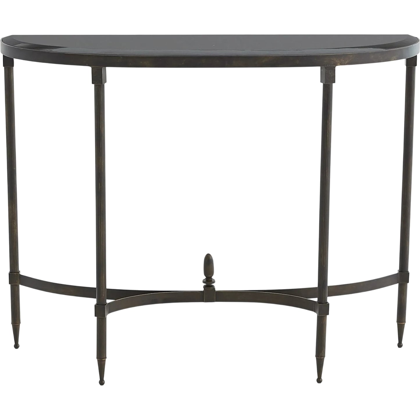 002 SR-701238 | Primary Silo | Fluted Collection Console by Global Views in statuary bronze. Made from iron, granite in a traditional style.