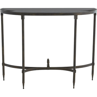 Fluted Collection Console by Global Views in statuary bronze. Made from iron, granite in a traditional style.