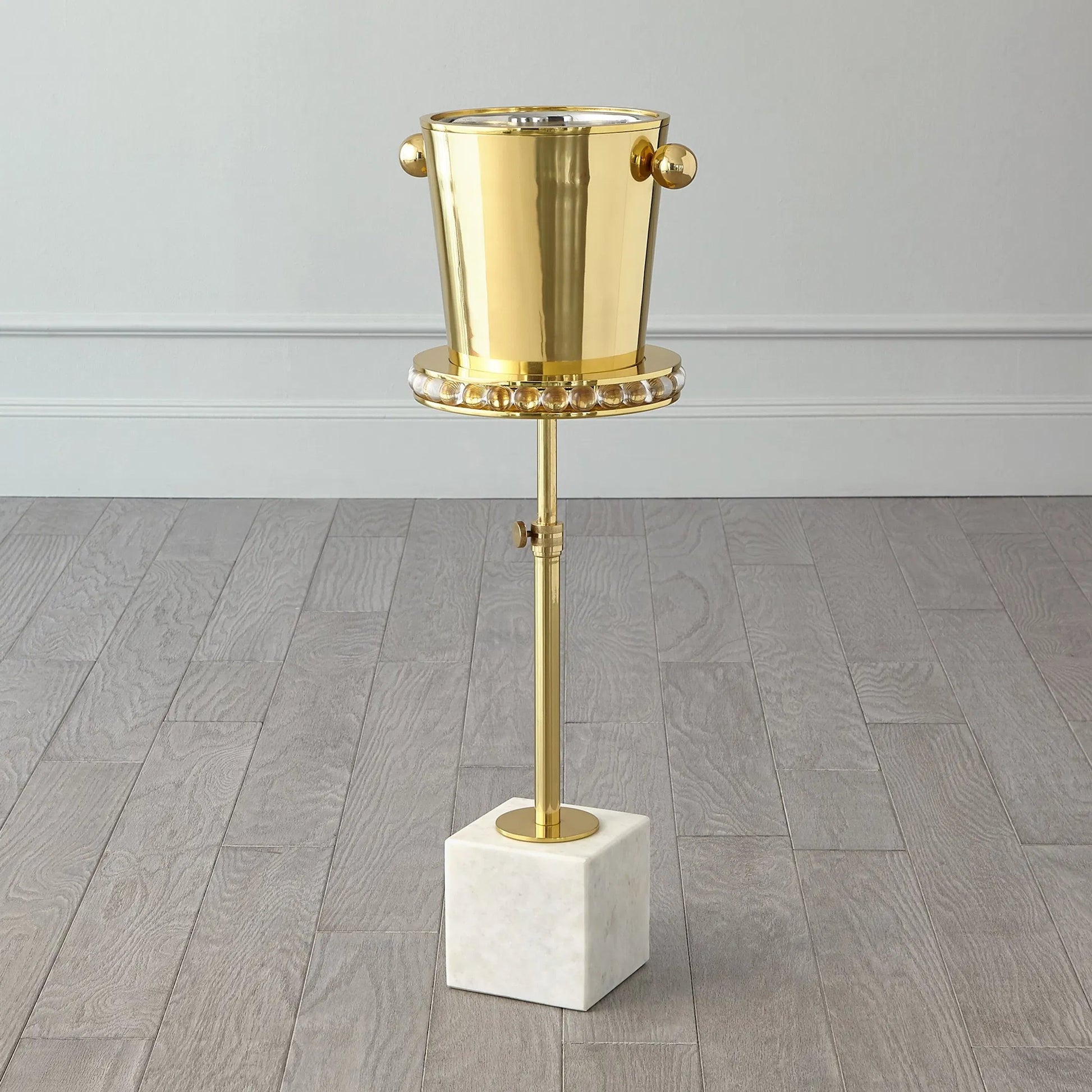 Margot Champagne Bucket by Global Views. Made from brass, stainless steel in a transitional style.