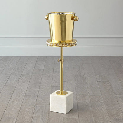 Margot Champagne Bucket by Global Views. Made from brass, stainless steel in a transitional style.