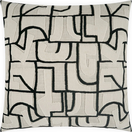 Yasmeen Pillow by DV Kap Home in ivory. Made from 52% polyester, 48% cotton in a unique style.