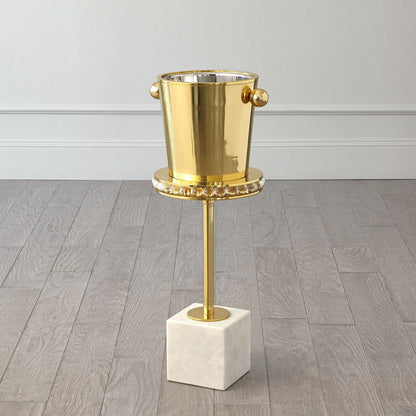 Margot Champagne Bucket by Global Views. Made from brass, stainless steel in a transitional style.