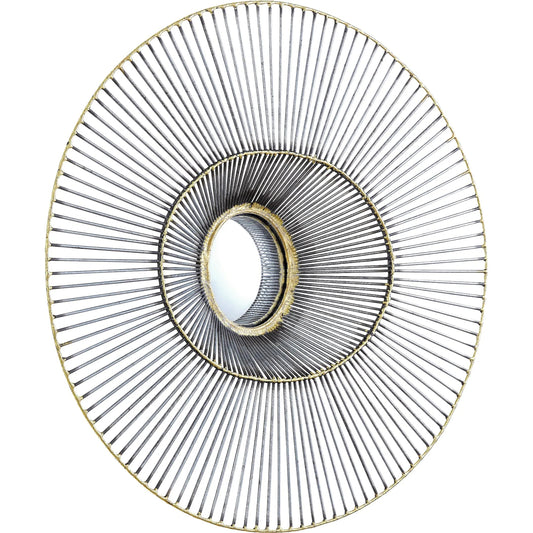 Tilt-A-Wire Mirror by Global Views in bronze, gold. Made from iron, mirror in a eclectic & global style.