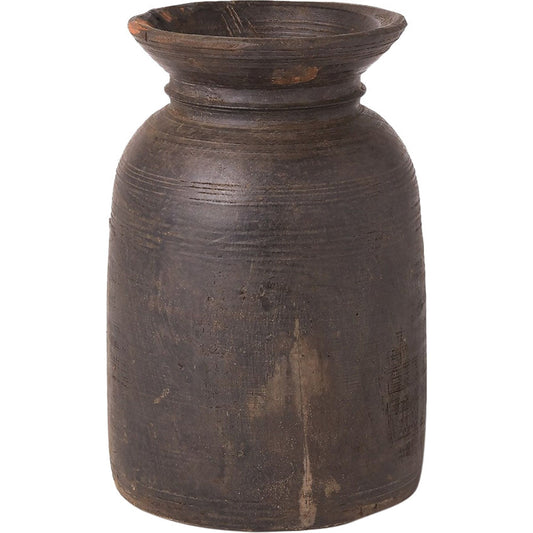 Village Milk Vessel by Global Views. Made from teak, wax in a eclectic & global style.