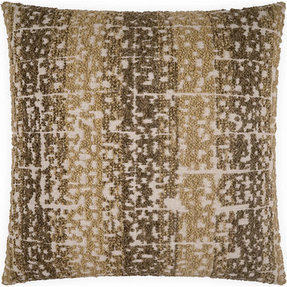 Kakura Pillow by DV Kap Home in mocha. Made from 38% viscose, 33% acrylic, 9% cotton, 9% linen, 13% polyester in a transitional style.