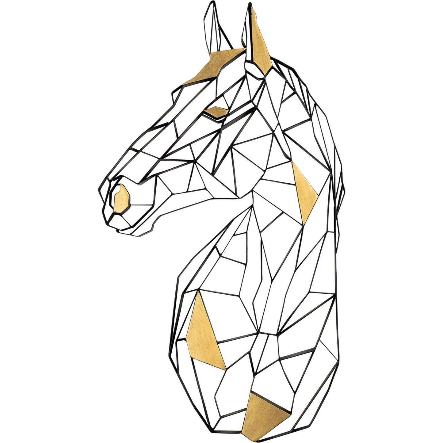 001 SI-1991403 | Additional Silo | Geometric Animal Kingdom Horse Wall Art by Varaluz in matte black/antique gold leaf. Made from unique in a modern style.