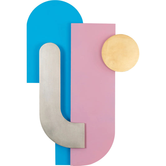 Danny Wall Art by Varaluz in blue / pink / silver and gold leaf. Made from unique in a modern style.