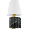 Vintage Brass, Black Marble Base