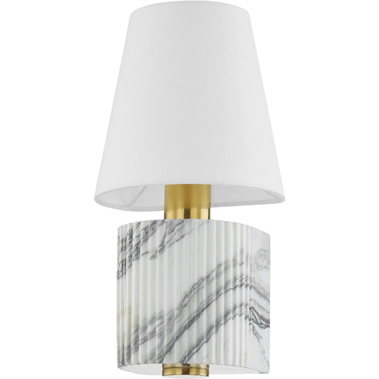 Aden Sconce by Corbett. Made from brass in a modern style.