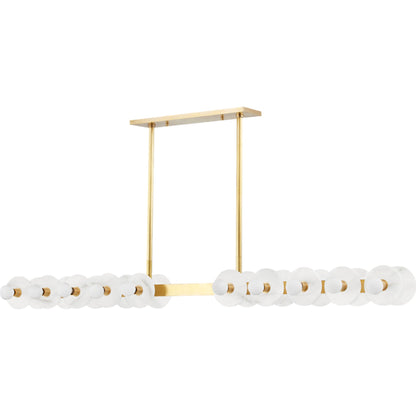 Austen Linear Pendant by Hudson Valley. Made from brass in a modern style.