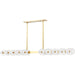 Austen Linear Pendant by Hudson Valley. Made from brass in a modern style.