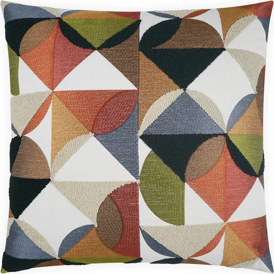 Collide Pillow by DV Kap Home in multi. Made from 79% recycled olefin, 15% recycled pet, 5% acrylic, 1% polyester in a unique style.