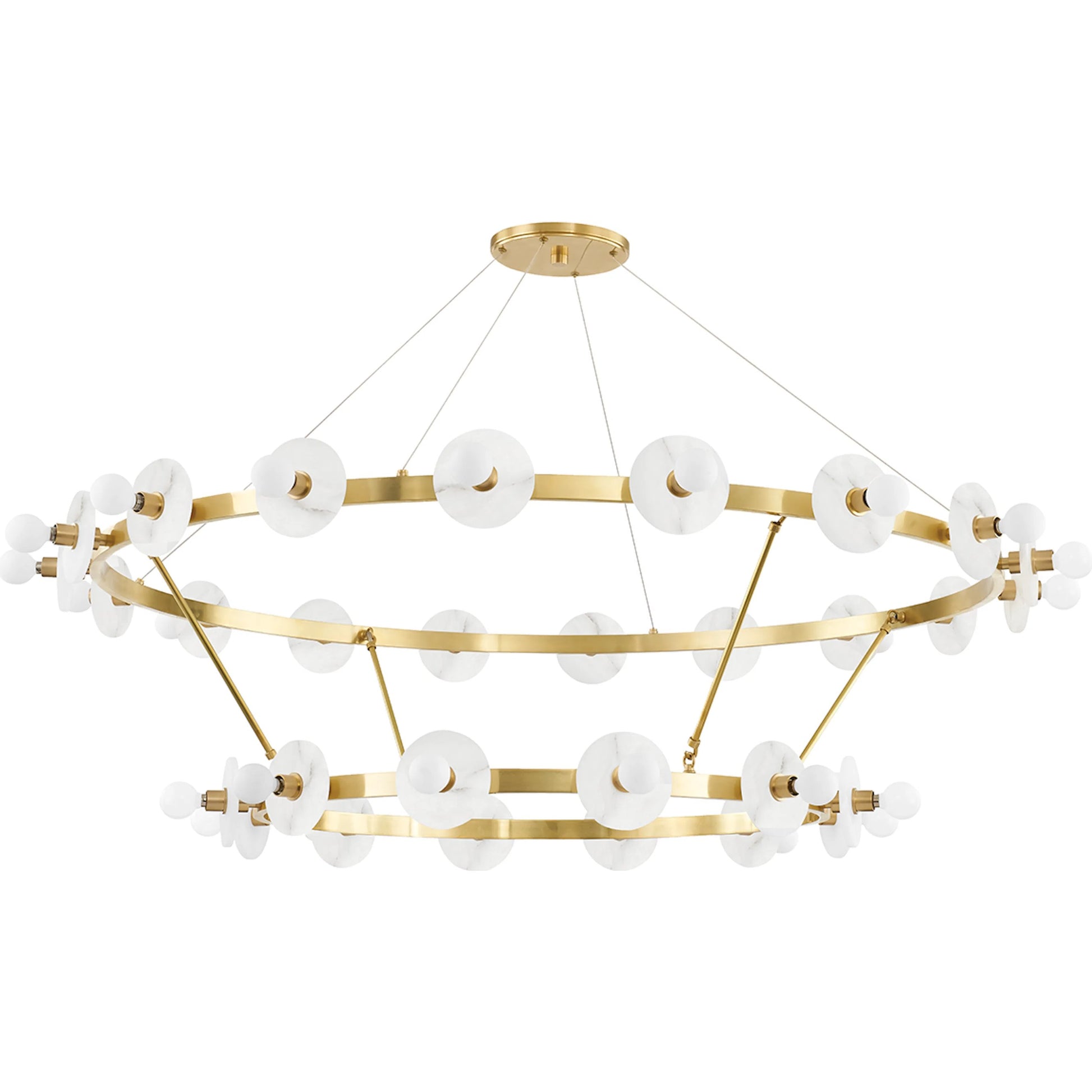 Austen Chandelier by Hudson Valley. Made from brass in a modern style.