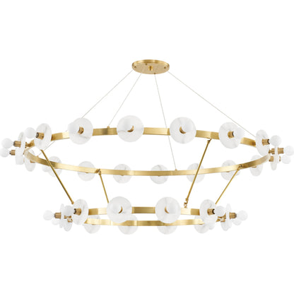 Austen Chandelier by Hudson Valley. Made from brass in a modern style.