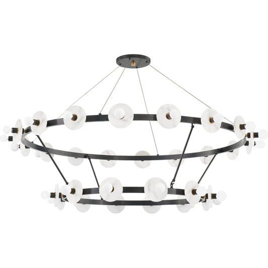 Austen Chandelier by Hudson Valley. Made from brass in a modern style.