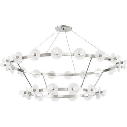 Austen Chandelier by Hudson Valley. Made from brass in a modern style.