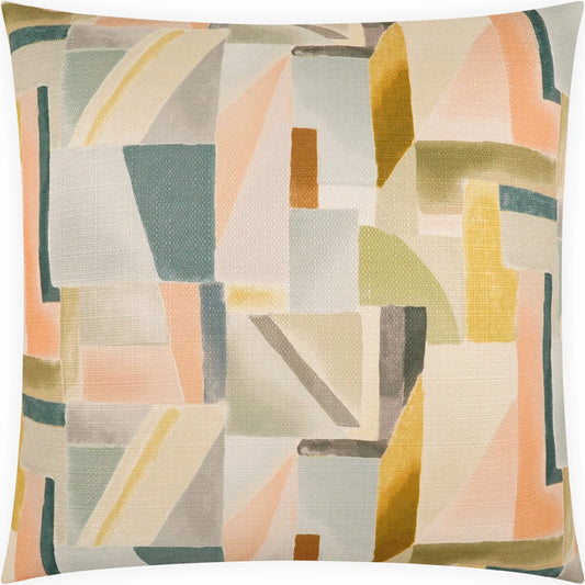 Westport Pillow by DV Kap Home in slate blue, green, coral, salmon. Made from 100% polyester in a unique style.