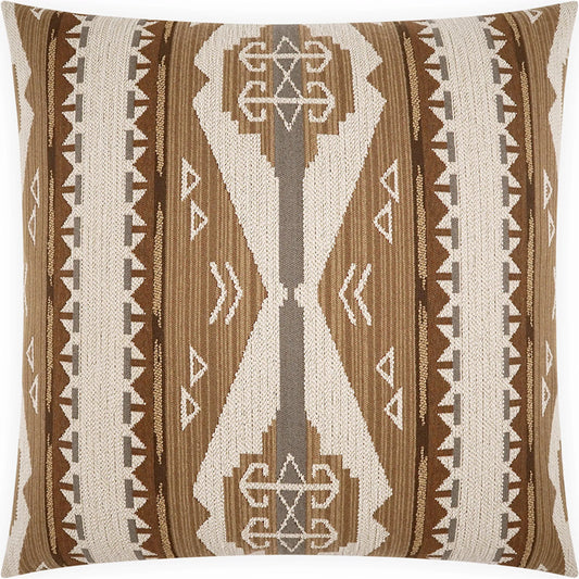Colony Pillow by DV Kap Home in brown. Made from 51% pcrpolyester, 49% polyester in a unique style.