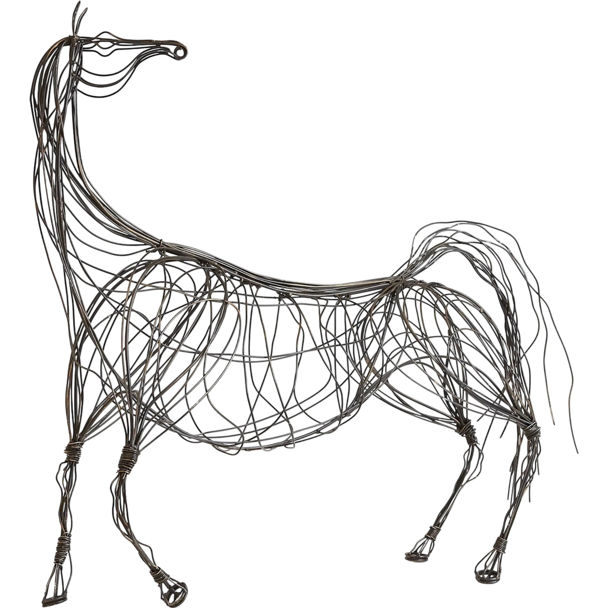 Ming Dynasty Horse by Global Views in antique bronze. Made from iron in a eclectic & global style.