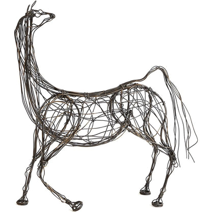 Ming Dynasty Horse by Global Views in antique bronze. Made from iron in a eclectic & global style.